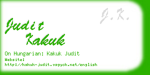 judit kakuk business card